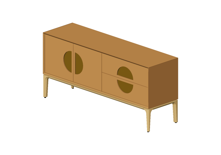 Muebles 3D - Buffet de madera lacada - Prima Linea - Orion... Muebles 3D - Buffet de madera lacada - Prima Linea - Orion...