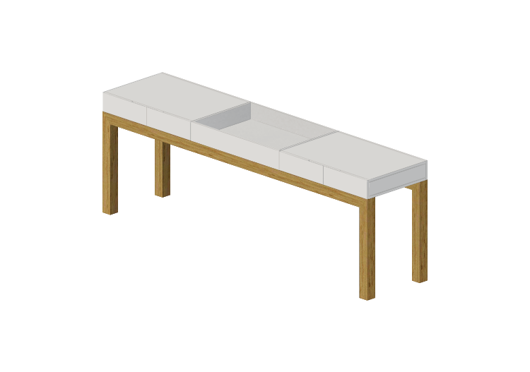 3D Möbel - Anrichte aus lackierte Holz - Prima Linea -... 3D Möbel - Anrichte aus lackierte Holz - Prima Linea -...