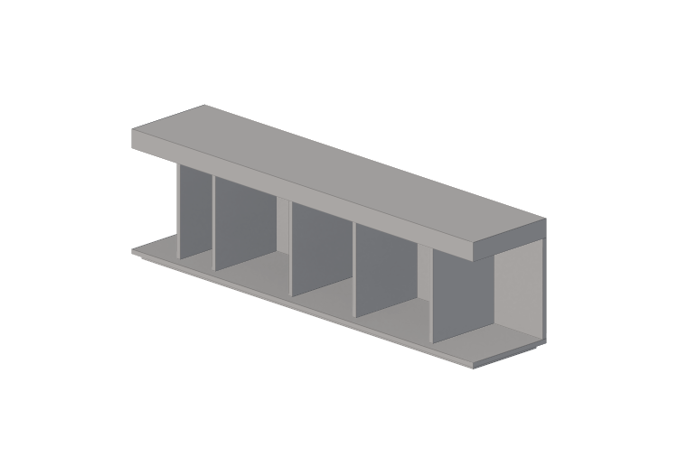 Acessórios 3D - Prateleira de madeira envernizada - Prima... Acessórios 3D - Prateleira de madeira envernizada - Prima...