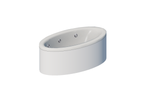 Ba&ntilde;eras de ba&ntilde;o 3D - Ba&ntilde;era hidromasaje oval 185x100cm - Roca - Georgia