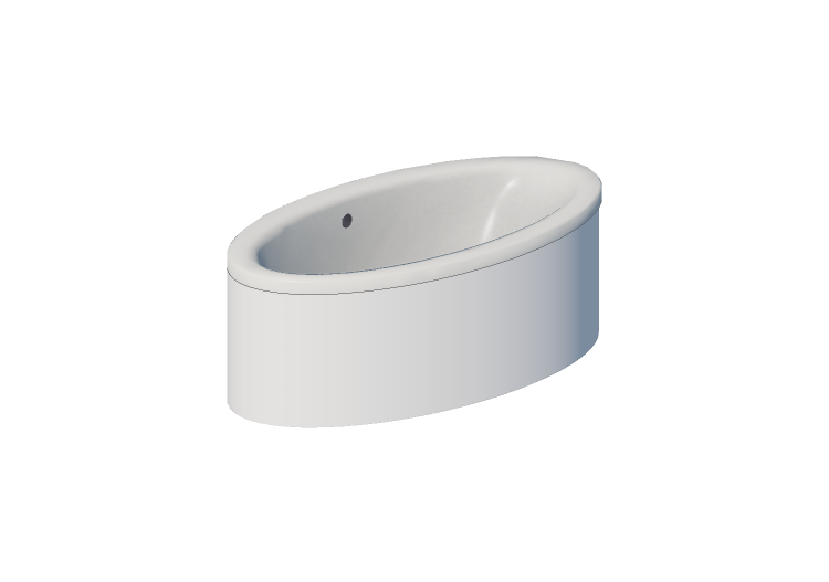Vasche da bagno 3D - Vasca da bagno ovale 185x100cm - Roca... Vasche da bagno 3D - Vasca da bagno ovale 185x100cm - Roca...