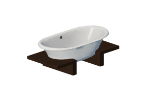 Baignoires 3D - Baignoire ovale 170x85cm - Roca - Woodline