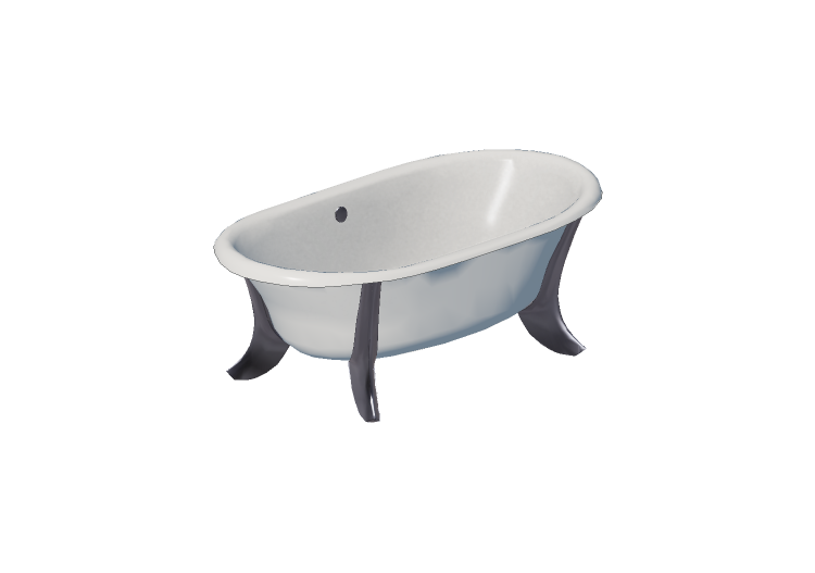 Baignoires 3D - Baignoire ovale 170x85cm - Roca - Newcast -... Baignoires 3D - Baignoire ovale 170x85cm - Roca - Newcast -...