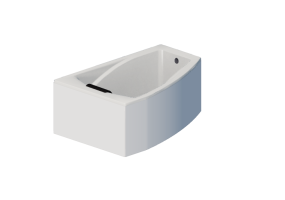 3D Badewannen - Eckbadewanne 150x100cm - Roca - Hall