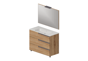 Meubles 3D - Meuble lavabo avec tiroirs 100x460x565 - Roca VICTORIA-N