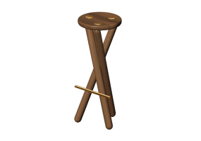 Chaises 3D - Tabouret en bois - Schuster - Eldorado