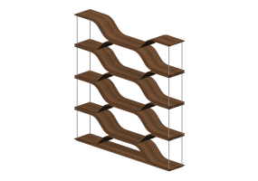 3D B&uuml;cherregal und Beh&auml;lter - B&uuml;cherregal aus Holz - Schuster - Tropicalia/L