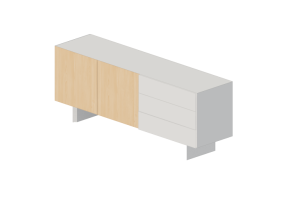 Muebles 3D - Bufet de madera - Schuster - TECLA 2000