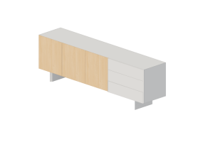 Meubles 3D - Buffet en bois - Schuster - TECLA 2400