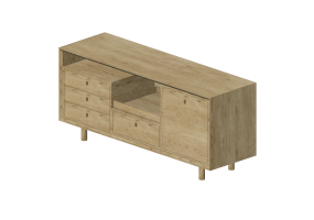 Meubles 3D - Buffet en bois - Schuster - Blocos