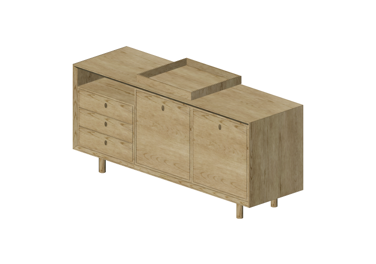 Meubles 3D - Buffet en bois - Schuster - Blocos - Schuster Meubles 3D - Buffet en bois - Schuster - Blocos - Schuster
