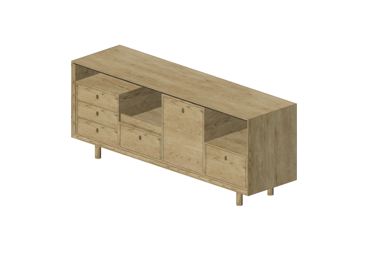 Meubles 3D - Buffet en bois - Schuster - Blocos - Schuster Meubles 3D - Buffet en bois - Schuster - Blocos - Schuster