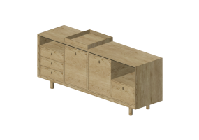 3D M&ouml;bel - Holz-Buffet - Schuster - Blocos