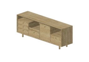 Muebles 3D - Bufet de madera - Schuster - Blocos