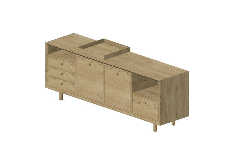 Meubles 3D - Buffet en bois - Schuster - Blocos - Schuster Meubles 3D - Buffet en bois - Schuster - Blocos - Schuster