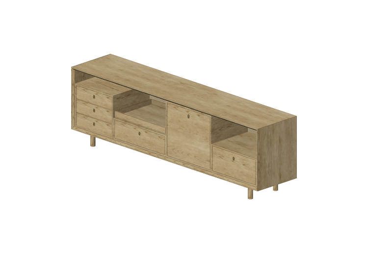 Meubles 3D - Buffet en bois - Schuster - Blocos - Schuster Meubles 3D - Buffet en bois - Schuster - Blocos - Schuster