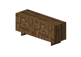 3D Furniture - Wood Buffet - Schuster - Folhas