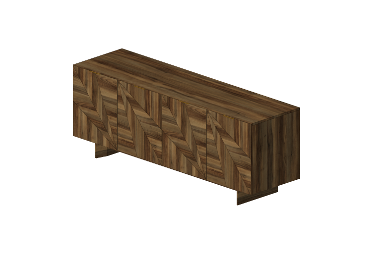 Muebles 3D - Bufet de madera - Schuster - Folhas - Schuster Muebles 3D - Bufet de madera - Schuster - Folhas - Schuster