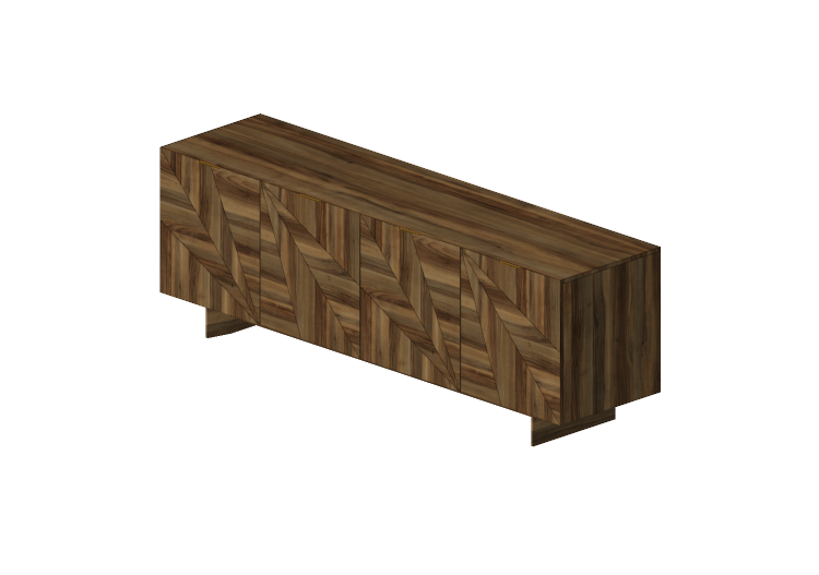Muebles 3D - Bufet de madera - Schuster - Folhas - Schuster Muebles 3D - Bufet de madera - Schuster - Folhas - Schuster