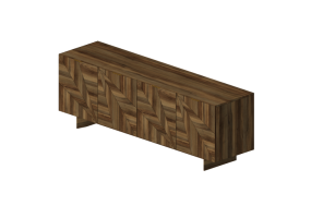 3D Furniture - Wood Buffet - Schuster - Folhas