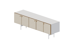 Muebles 3D - Bufet de madera - Schuster - Quadros