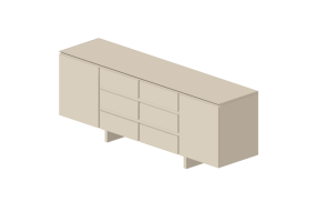 3D M&ouml;bel - Buffet aus Holz - Schuster - Elisa