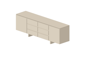 3D M&ouml;bel - Buffet aus Holz - Schuster - Elisa