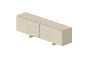3D Furniture - Wooden Buffet - Schuster - Elisa