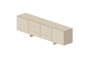 Meubles 3D - Buffet en bois - Schuster - Elisa