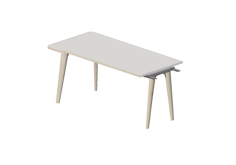 Escritorios 3D - Escritorio rectangular componible -... Escritorios 3D - Escritorio rectangular componible -...