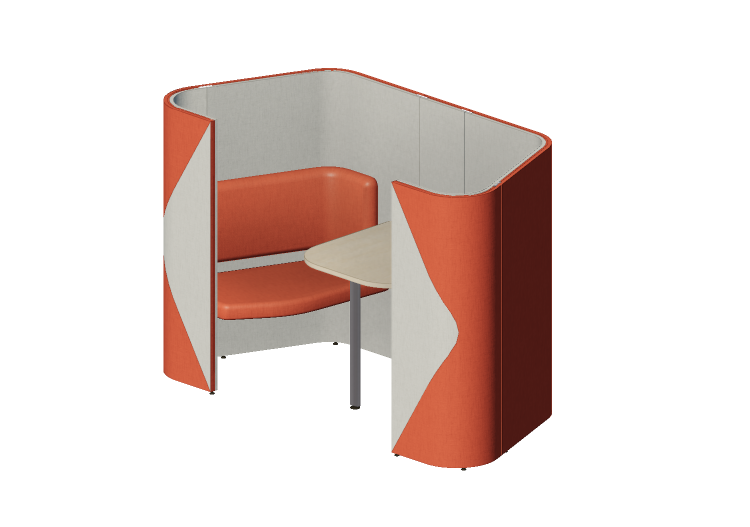 Escritorios 3D - Divisorio modular con sofás y mesa -... Escritorios 3D - Divisorio modular con sofás y mesa -...