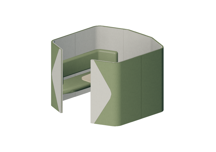 Escrivaninhas 3D - Divisória modular com sofás e mesa -... Escrivaninhas 3D - Divisória modular com sofás e mesa -...