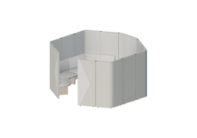 Escritorios 3D - Divisorio modular con sofás - Senator - Haven - HAPDTM18
