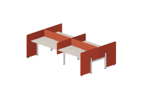Scrivanie 3D - Scrivania rettangolare con divisori - Senator - Typical