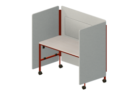Bureaux 3D - S&eacute;parateur modulaire avec table - Play - PYPPS07