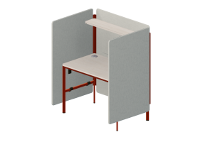 Escrivaninhas 3D - Divis&oacute;ria modular com mesa - Play - PYPPS17