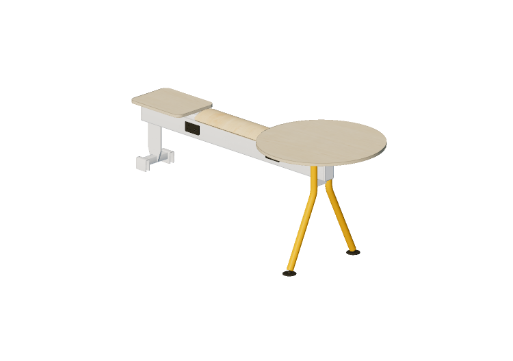 3D Stühle - Bank mit Sitz-Teil aus Holz und Tischchen -... 3D Stühle - Bank mit Sitz-Teil aus Holz und Tischchen -...
