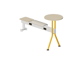 Cadeira 3D - Banco com assento em tecido e mesinhas - Senator - Colab - CB1SABPFHT