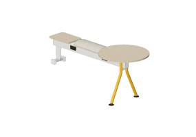 Cadeira 3D - Banco com assento em tecido e mesinhas - Senator - Colab - CB1SABPFLT