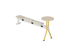 Sedie 3D - Panca con seduta in tessuto e tavolini - Senator - Colab - CB2SABPFHT