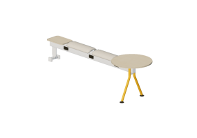 Sedie 3D - Panca con seduta in tessuto e tavolini - Senator - Colab - CB2SABPFLT