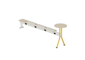Sedie 3D - Panca con seduta in tessuto e tavolini - Senator - Colab - CB3SABPFHT