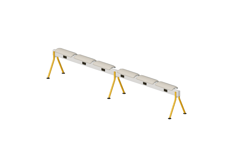 Sillas 3D - Banco con asiento de tela - Senator - Colab -... Sillas 3D - Banco con asiento de tela - Senator - Colab -...