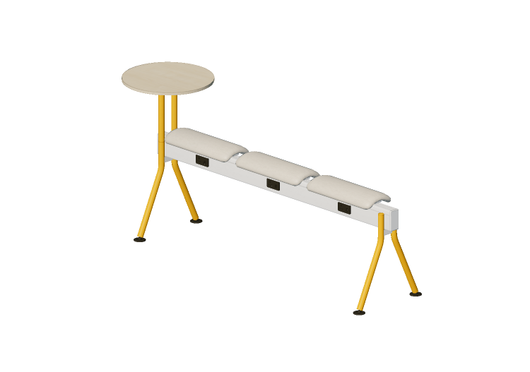 Chaises 3D - Banc avec assise en tissu et table - Senator -... Chaises 3D - Banc avec assise en tissu et table - Senator -...