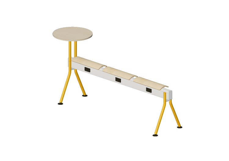 Chaises 3D - Banc avec assise en bois et table - Senator -... Chaises 3D - Banc avec assise en bois et table - Senator -...