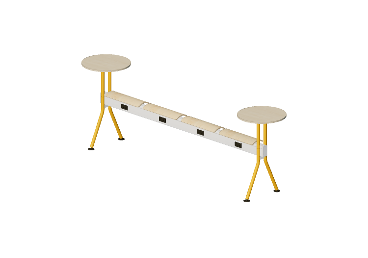 Chaises 3D - Banc avec assise en bois et table - Senator -... Chaises 3D - Banc avec assise en bois et table - Senator -...