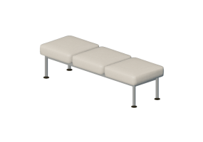 Fauteuil 3D - Canap&eacute; 3 places sans dossiers - Senator - Colab - CB103