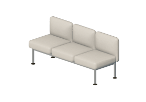 3D Arm Chairs - 3 seater sofa with backrests - Senator - Colab - CB103B