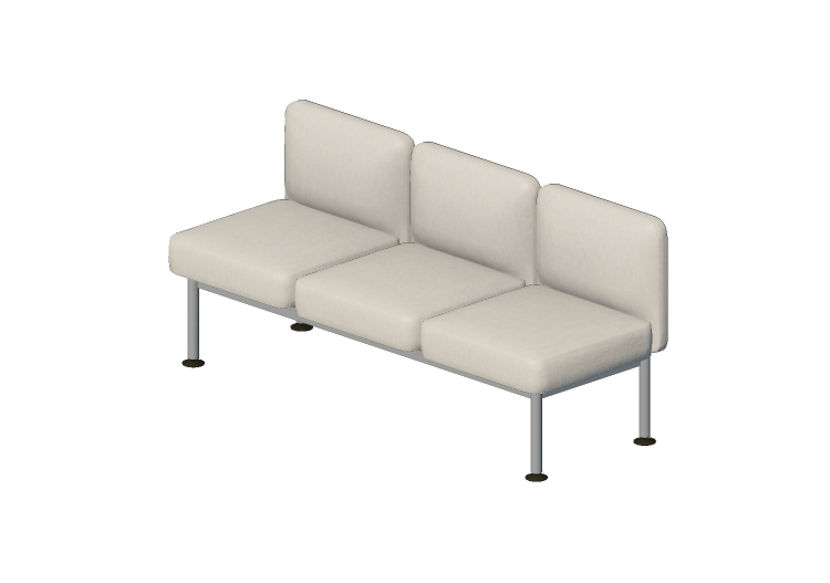 Poltronas 3D - Sofá de 3 plazas con respaldo - Senator -... Poltronas 3D - Sofá de 3 plazas con respaldo - Senator -...