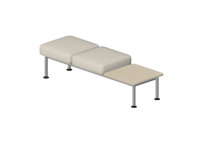 Fauteuil 3D - Canap&eacute; 2 places sans dossiers avec table - Senator - Colab - CB103T